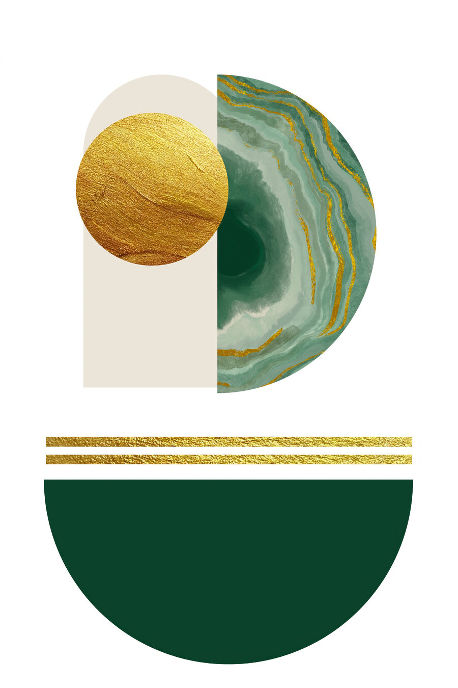 Hémisphère vert — motif complet