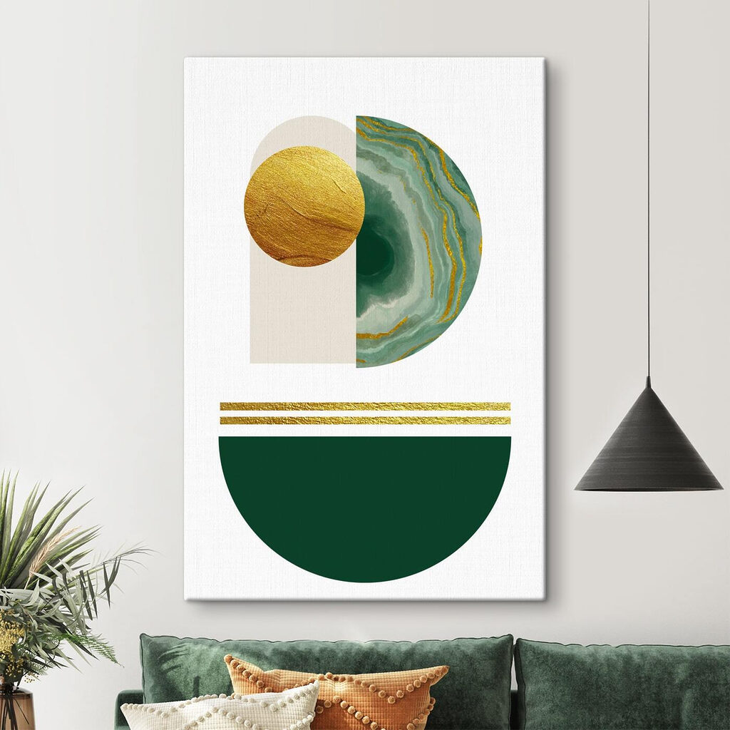 Hémisphère vert dans un intérieur