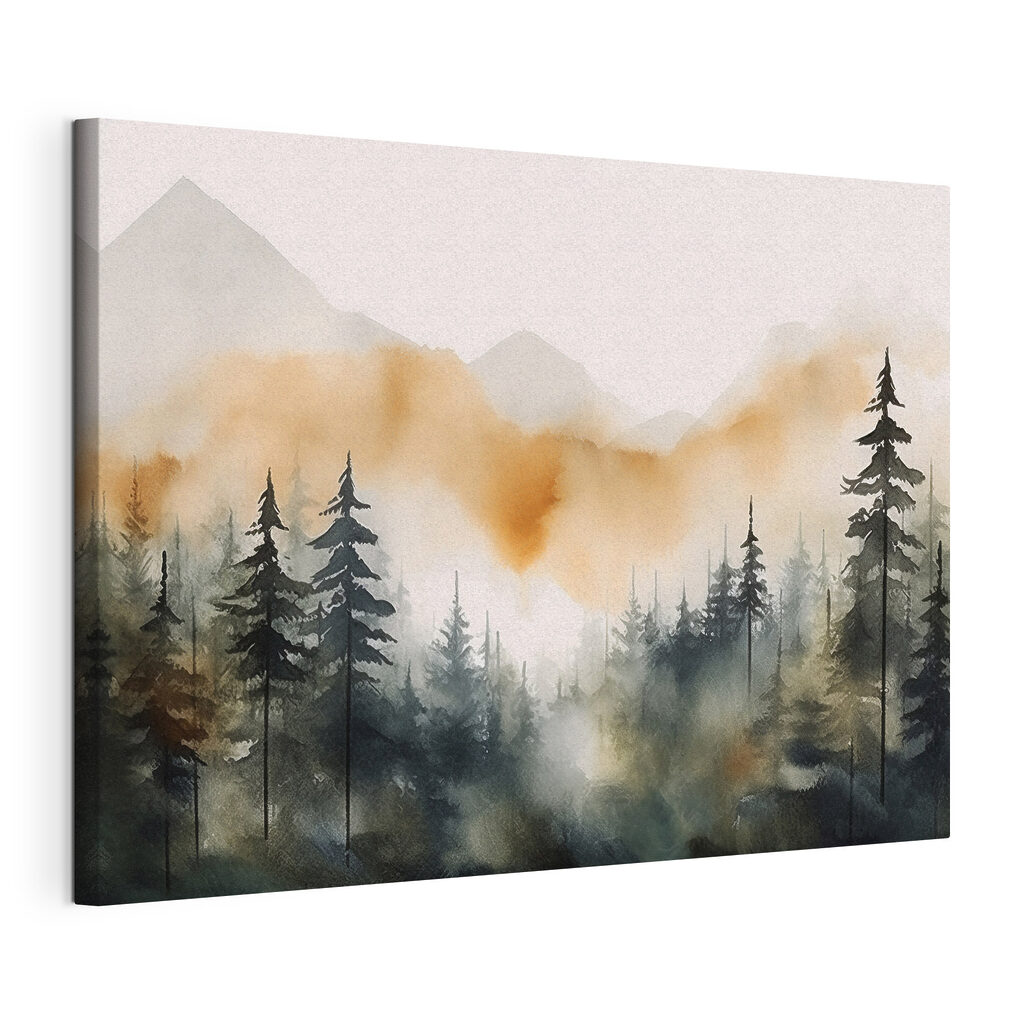 Sapins et montagnes ocre — vue du produit