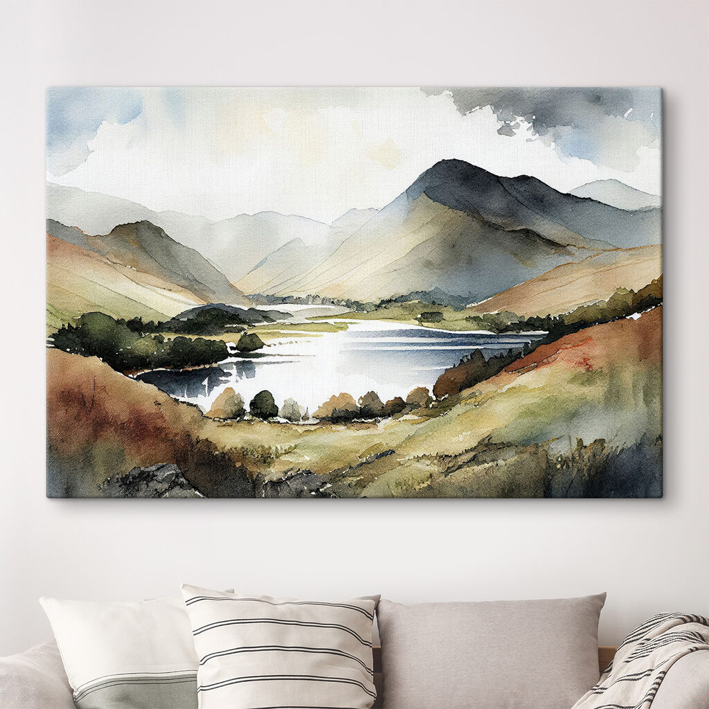 Lac d’altitude à l’aquarelle — intérieur 2