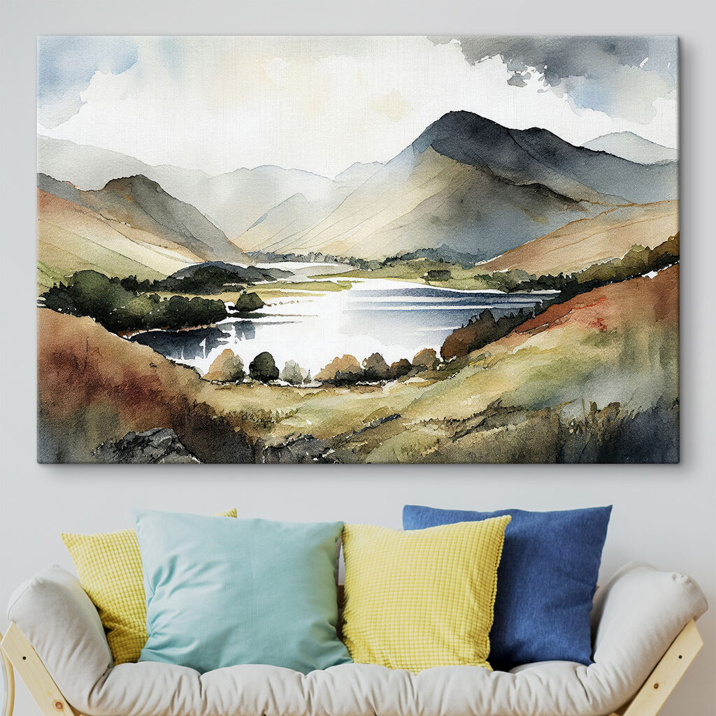 Lac d’altitude à l’aquarelle — intérieur 3