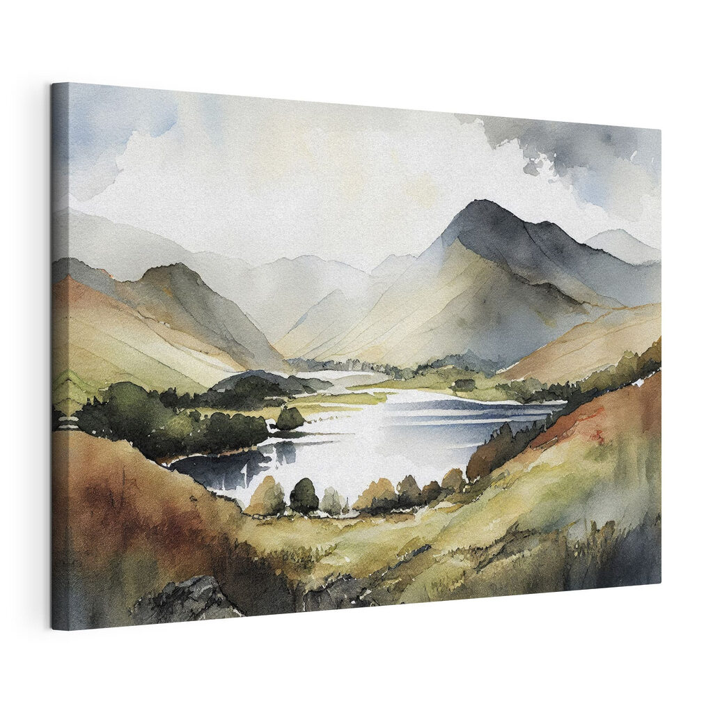 Lac d’altitude à l’aquarelle — vue du produit