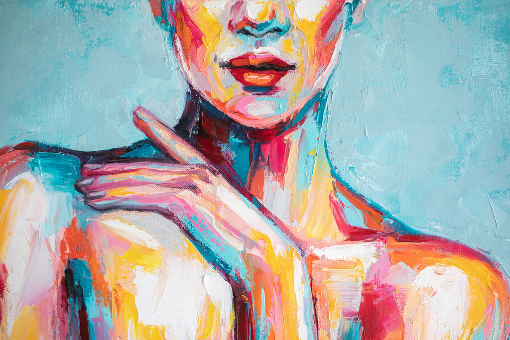 Couleurs sur épaules nues — motif complet