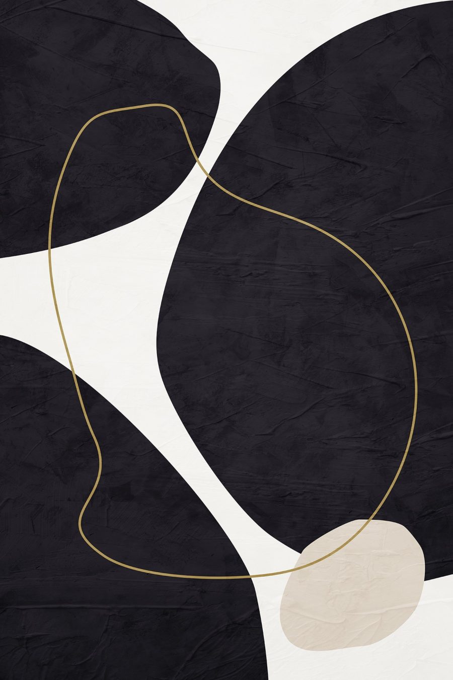 Rencontre de formes noires — motif complet