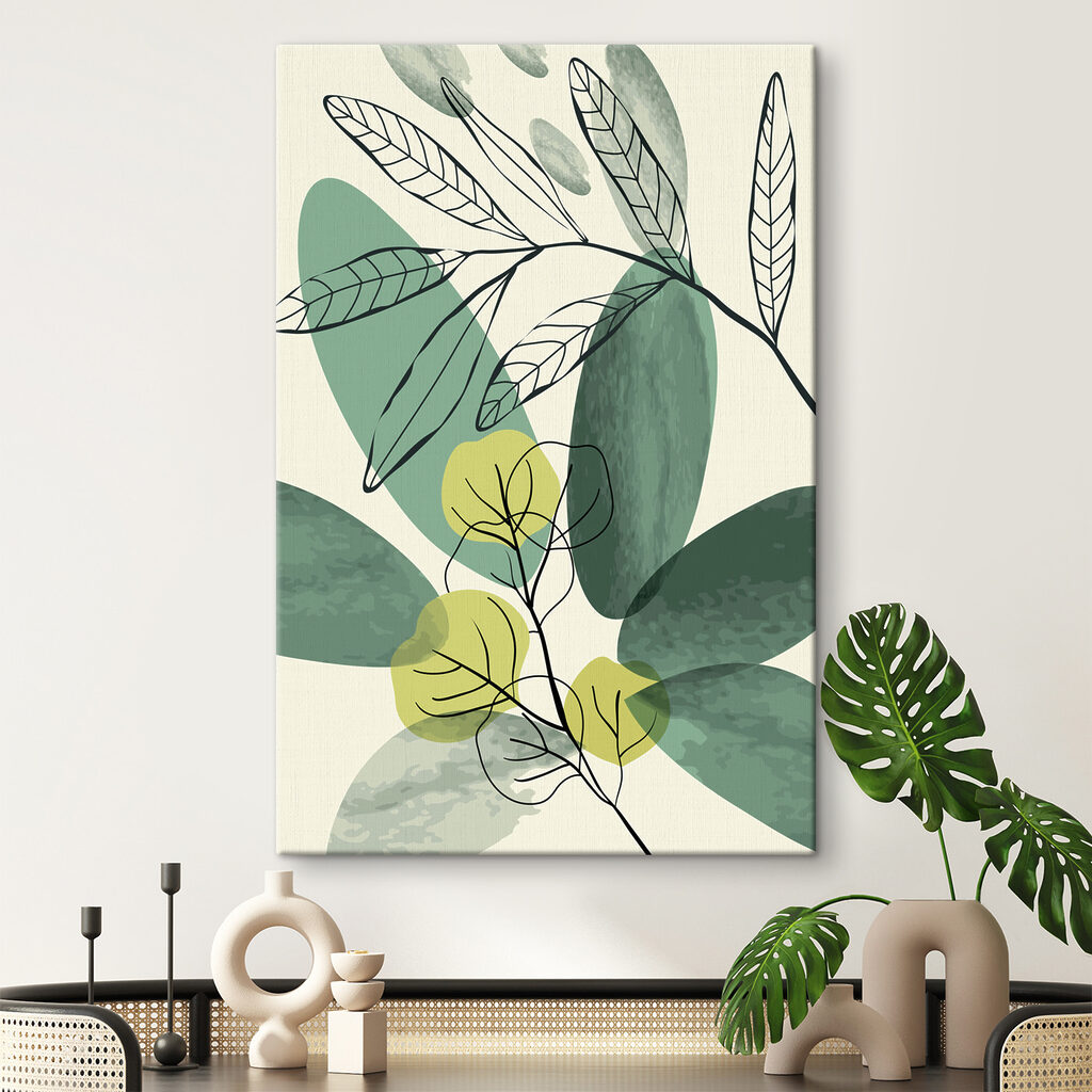 Feuille verte en contours — intérieur 1