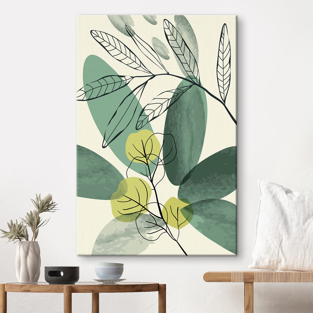 Feuille verte en contours — intérieur 2