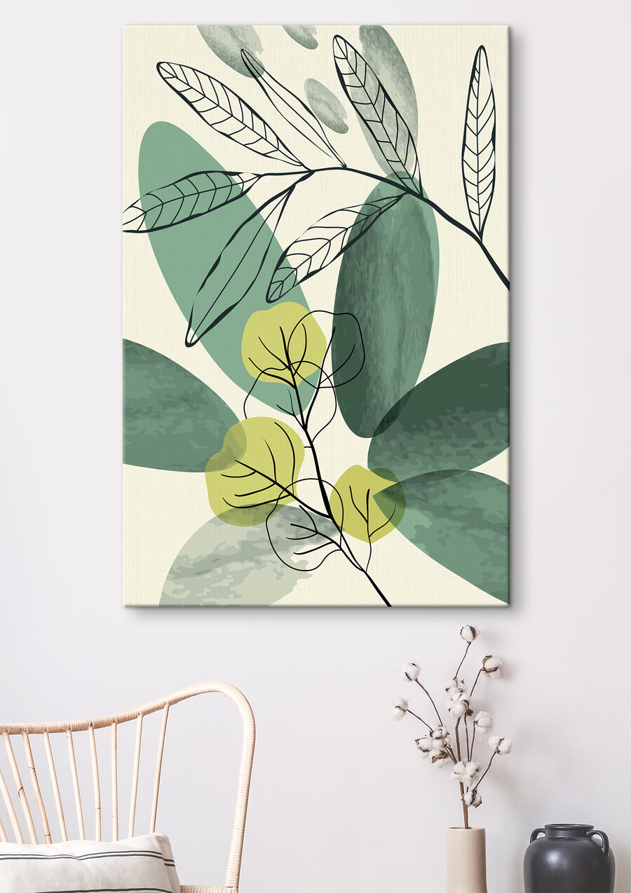 Feuille verte en contours — intérieur 3