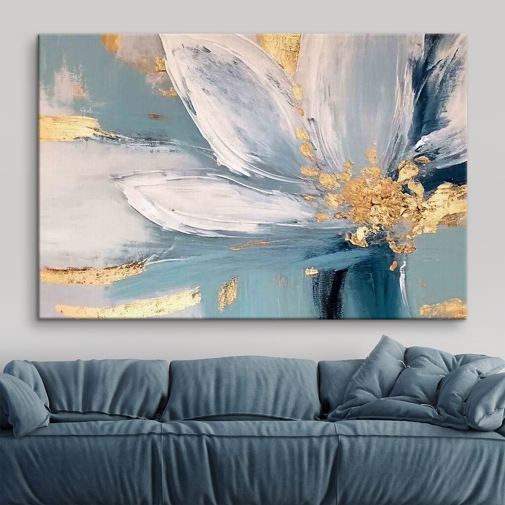 Fleur blanche et or — intérieur 1