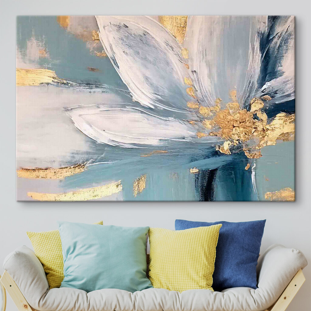 Fleur blanche et or — intérieur 3