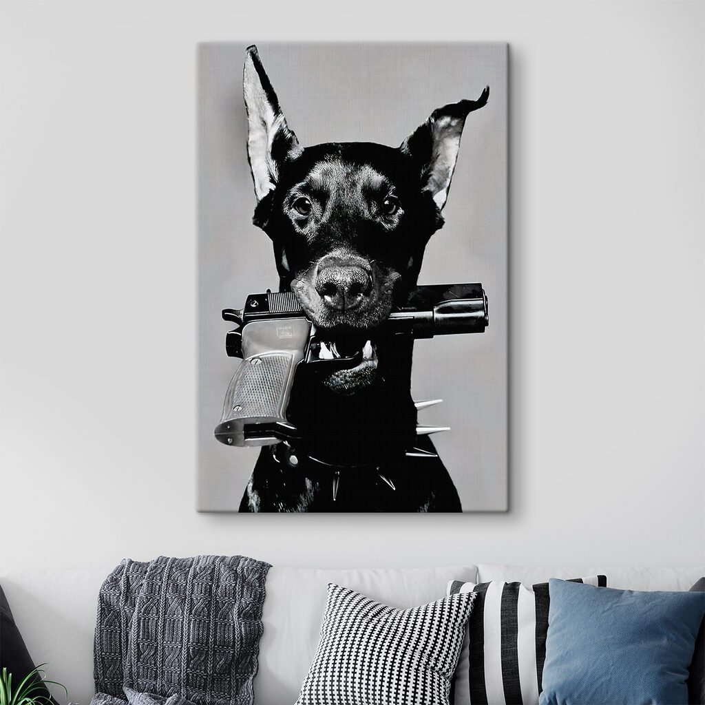 Chien au pistolet — intérieur 2