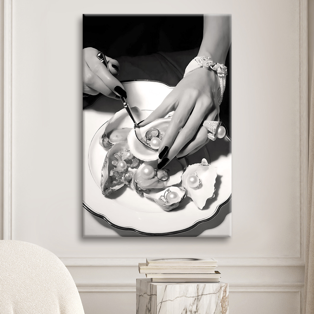 Huîtres sur une assiette — intérieur 2