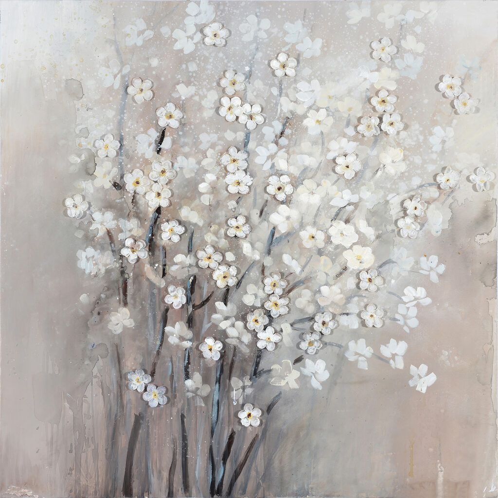 Gerbe blanche élancée — motif complet