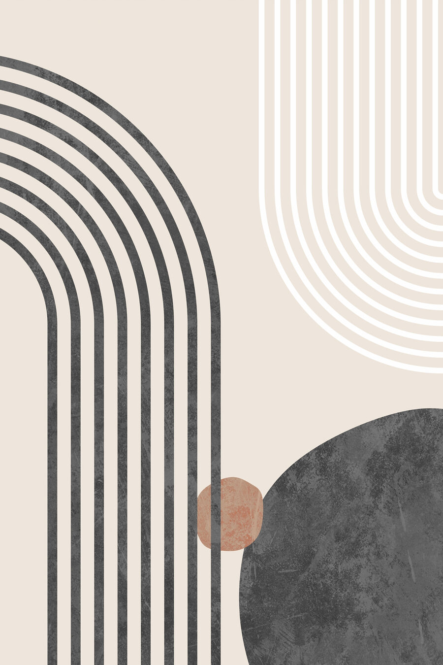 Arcs noirs et blancs — motif complet
