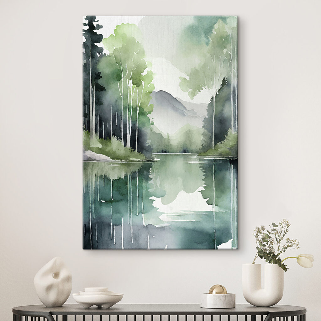 Arbres et lac miroir — intérieur 2
