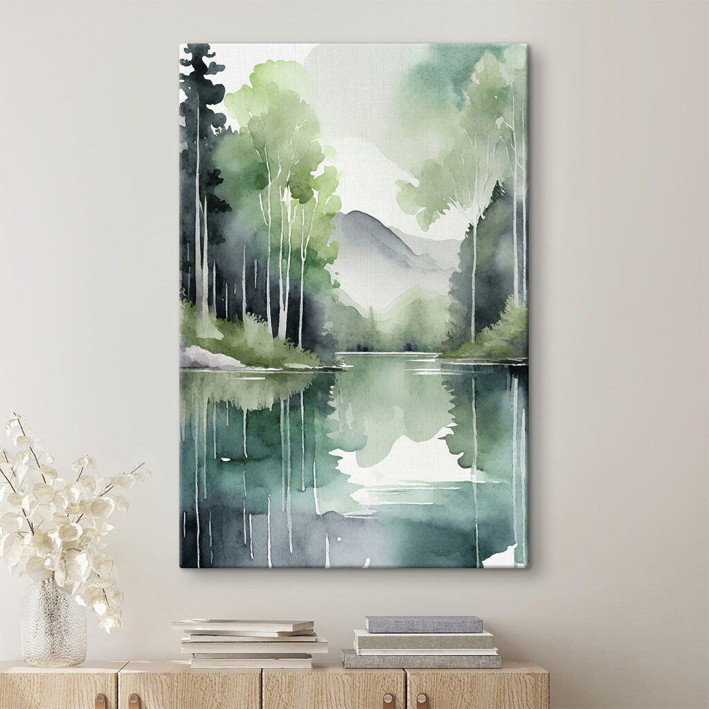 Arbres et lac miroir — intérieur 1