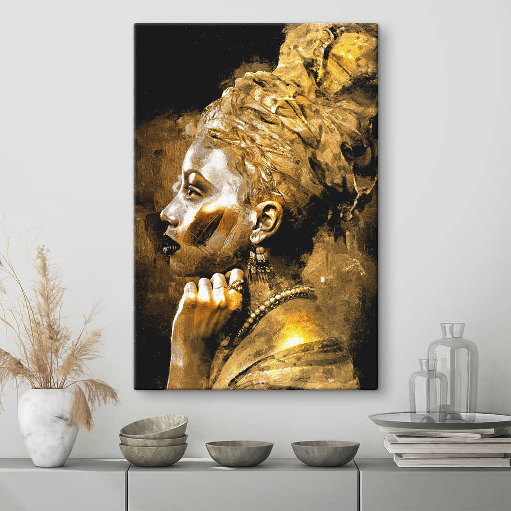 Portrait sur fond sombre — intérieur 1