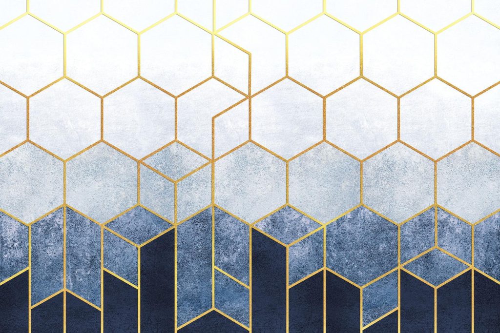 Hexagones en dégradé — motif complet