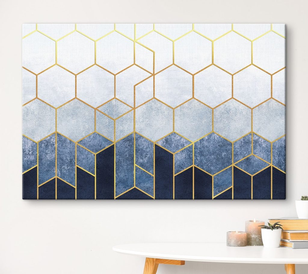 Hexagones en dégradé — intérieur 1