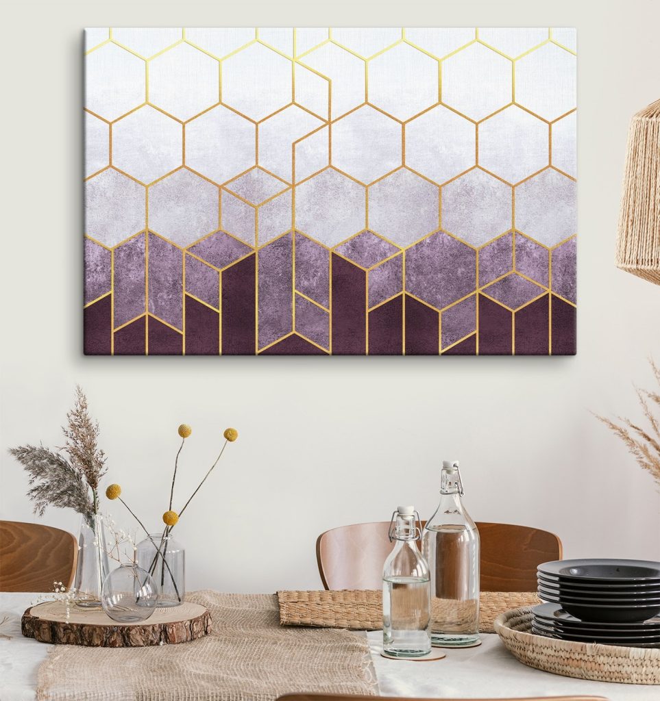 Hexagones en dégradé — intérieur 1