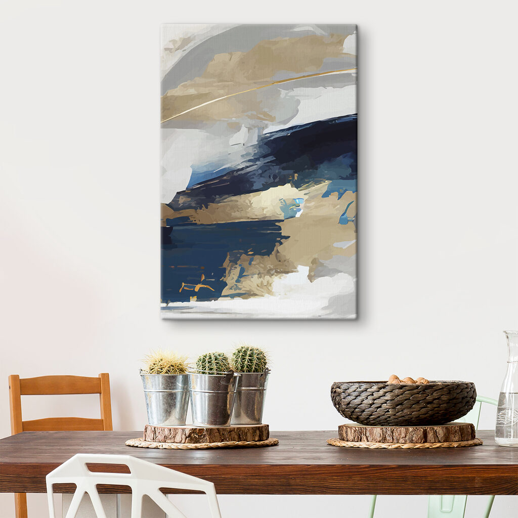 Bleu et traces dorées — intérieur 3