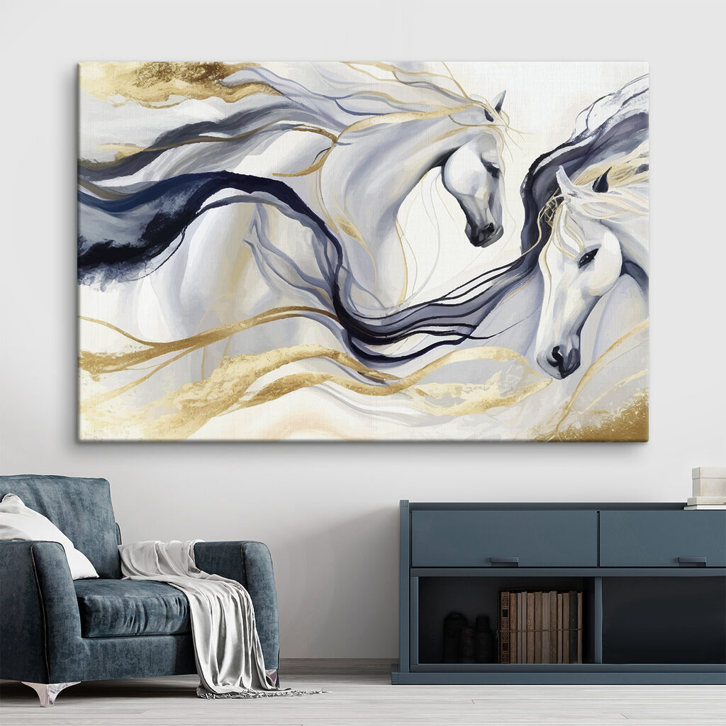 Chevaux en lignes ondulantes — intérieur 2