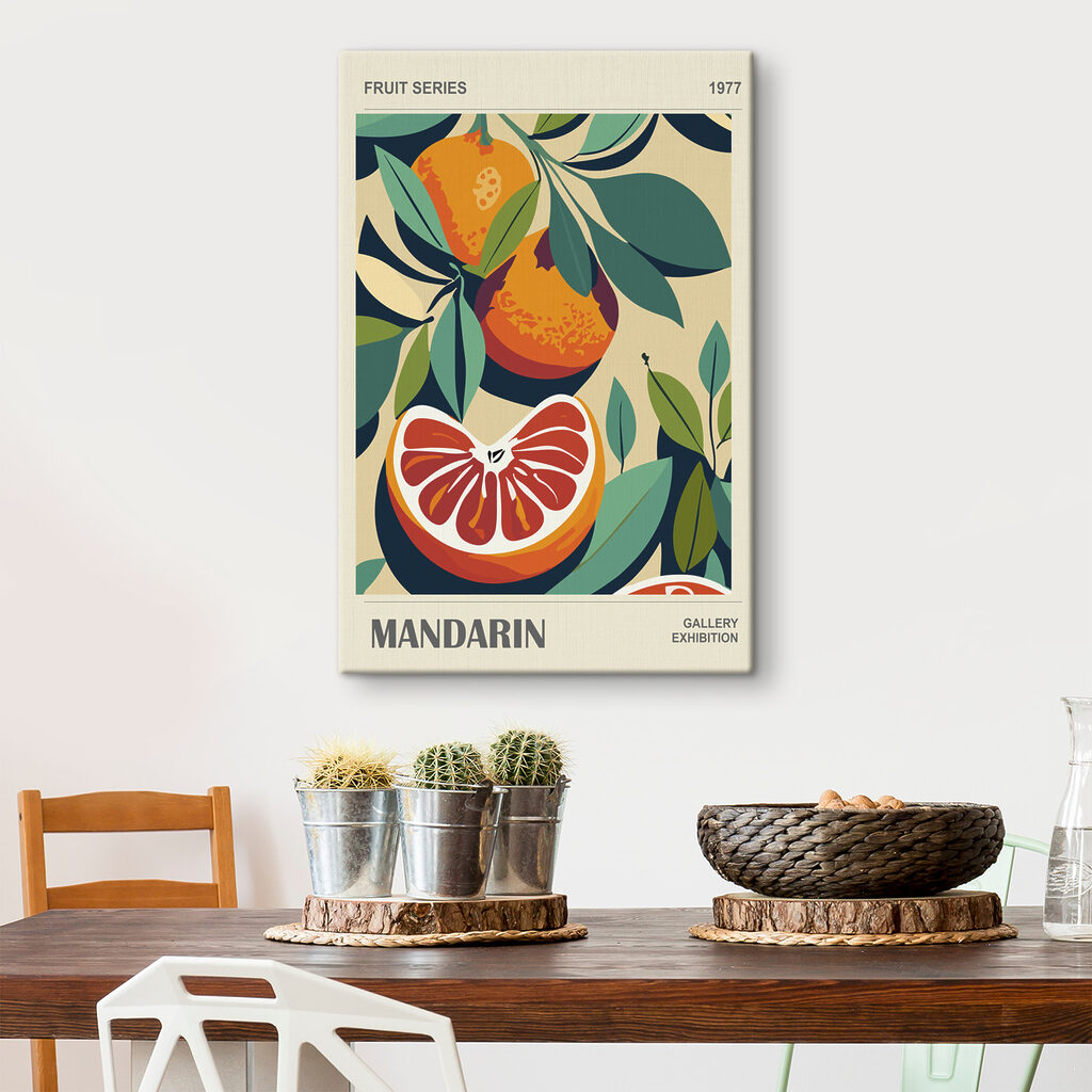 Mandarines et feuillage sombre — intérieur 2