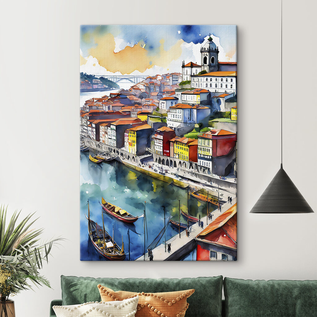 Ville fluviale à l’aquarelle — intérieur 2