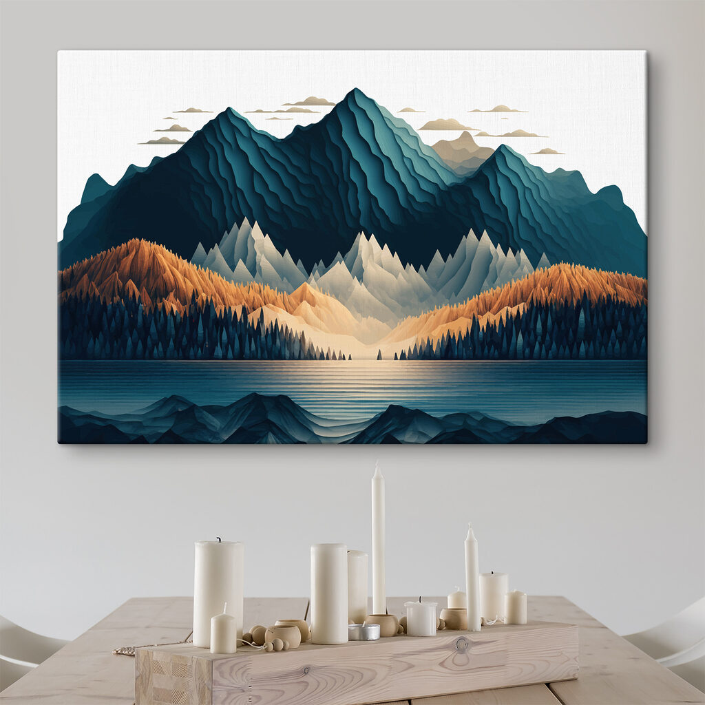 Montagnes en reflet — intérieur 1