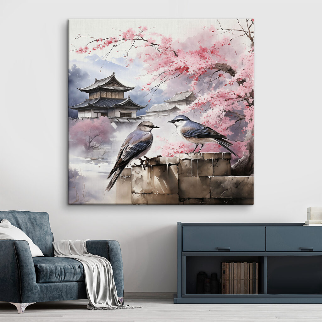 Oiseaux près du temple — intérieur 2