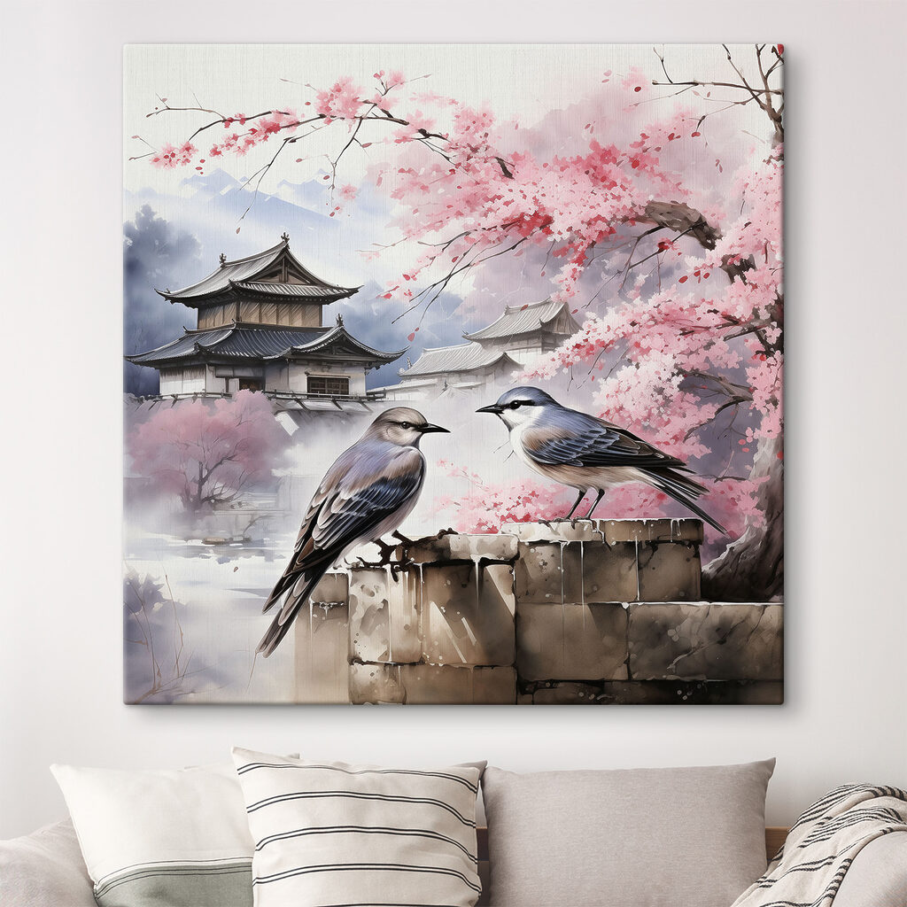 Oiseaux près du temple — intérieur 3