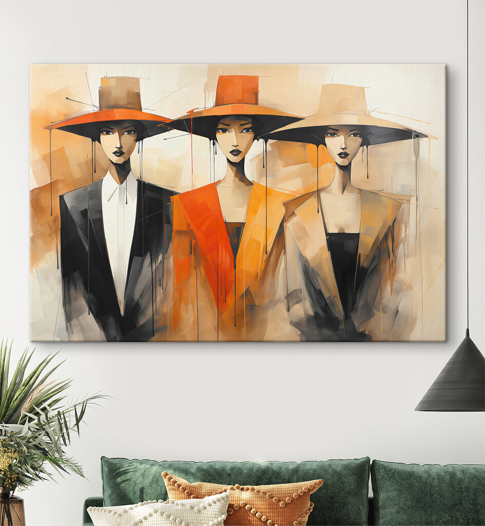 Trois chapeaux en conversation — intérieur 2