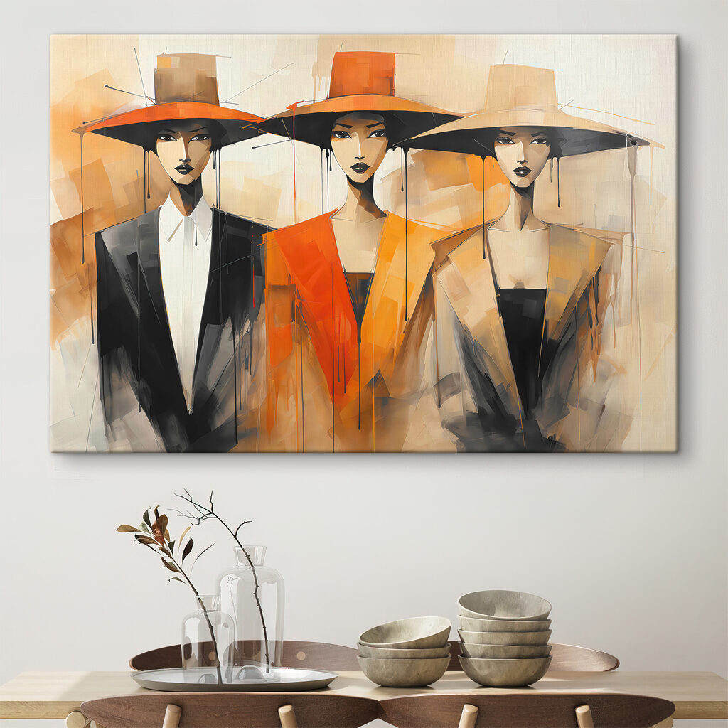 Trois chapeaux en conversation — intérieur 3
