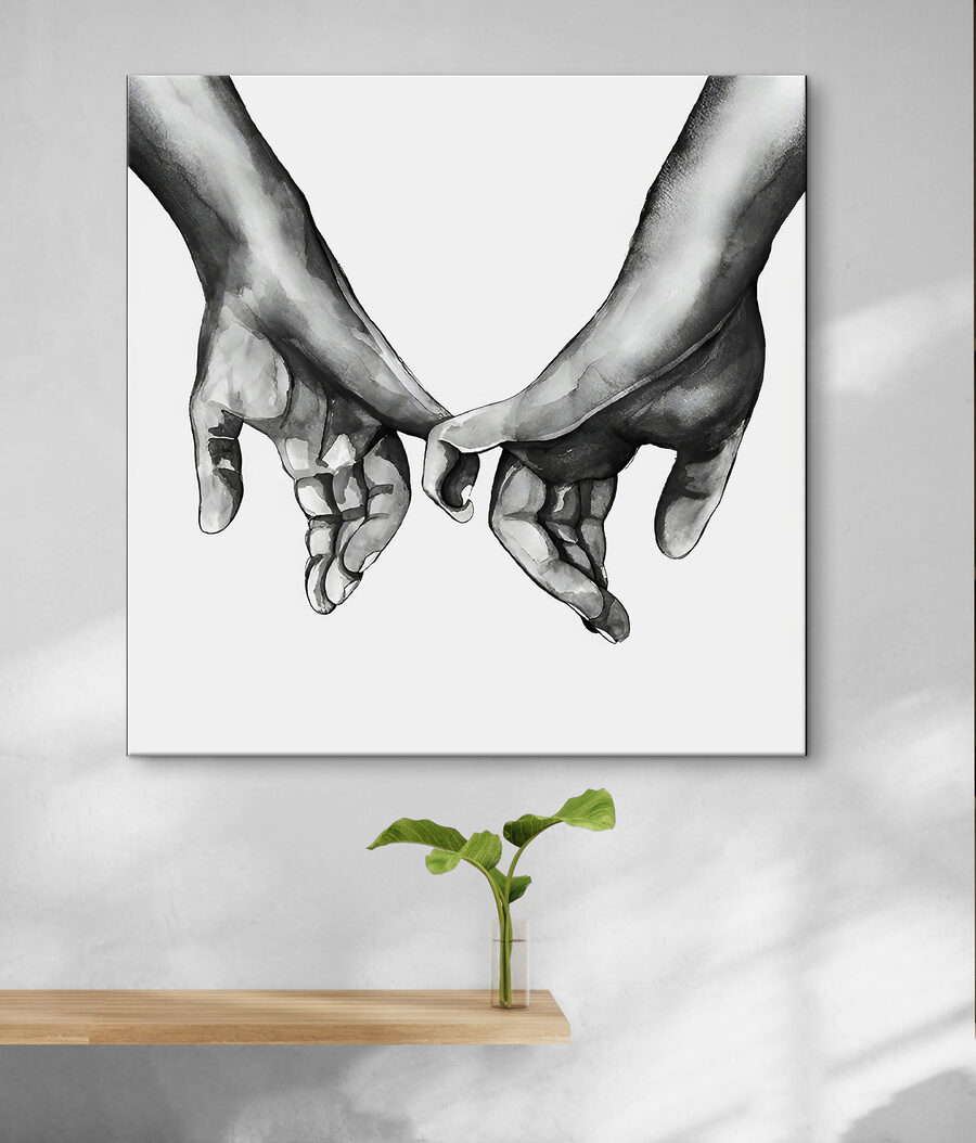 Mains qui se trouvent — intérieur 1