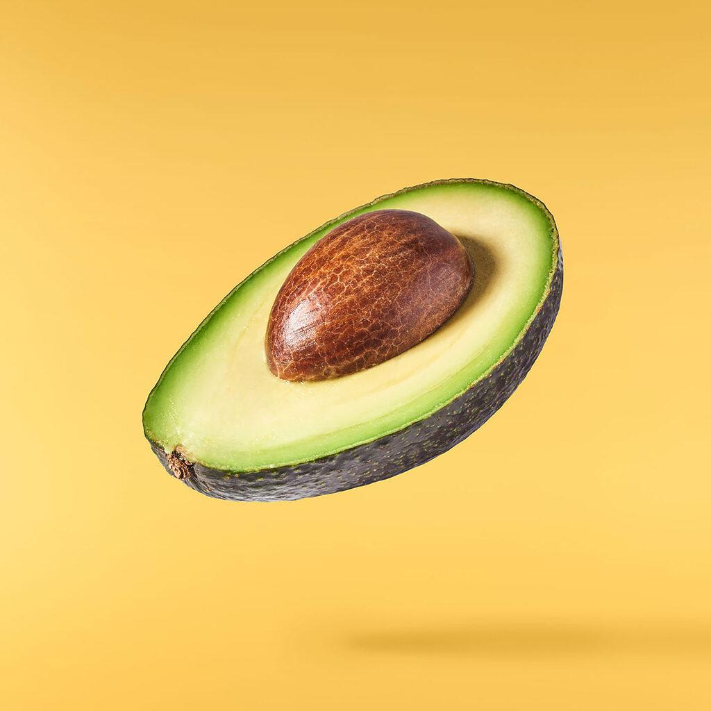Avocat coupé en deux — motif complet