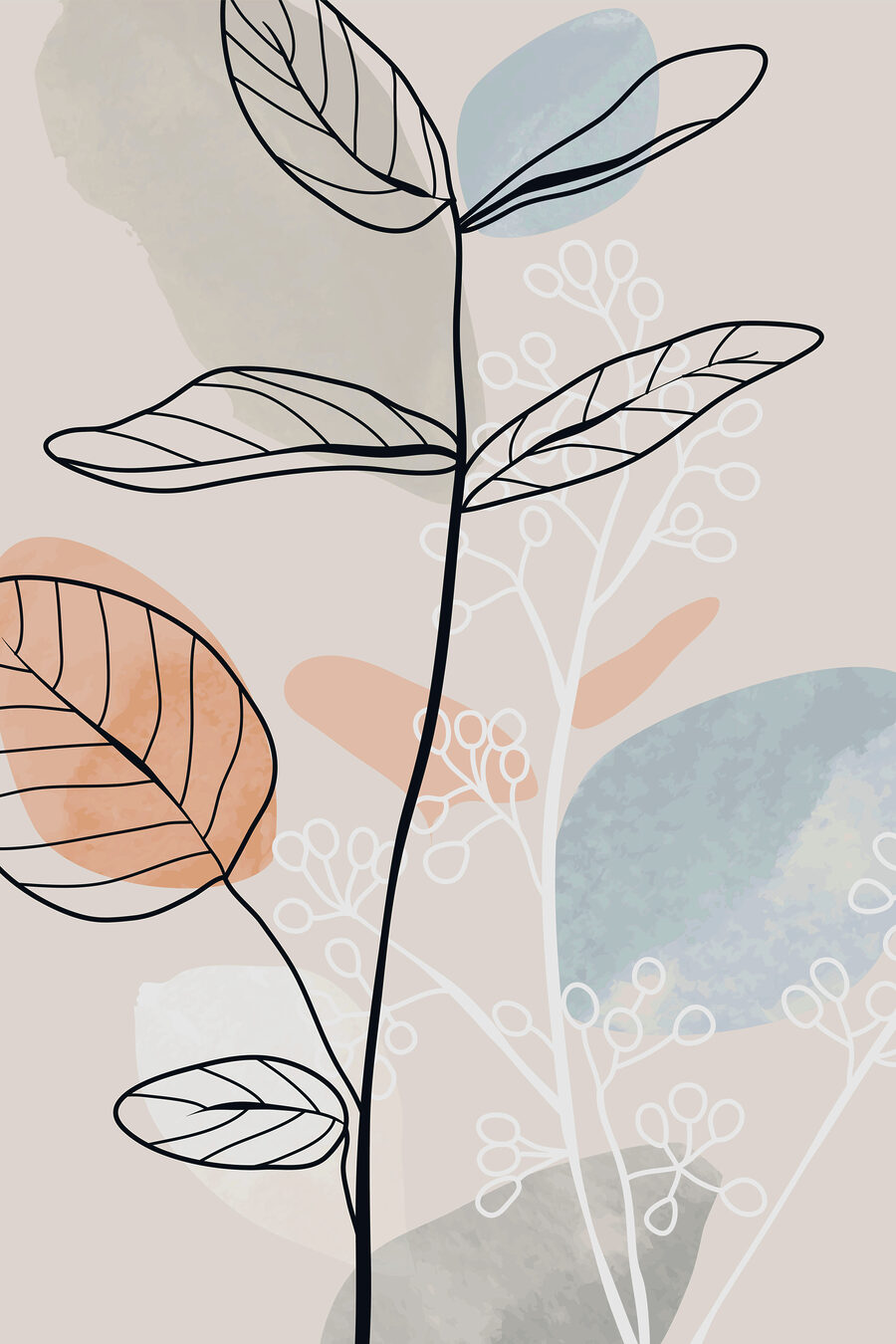 Branche élancée — motif complet