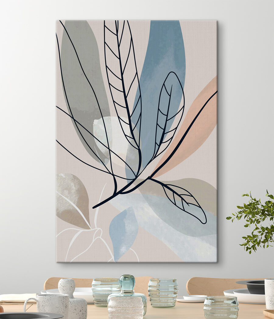 Feuilles sur fond doux — intérieur 1