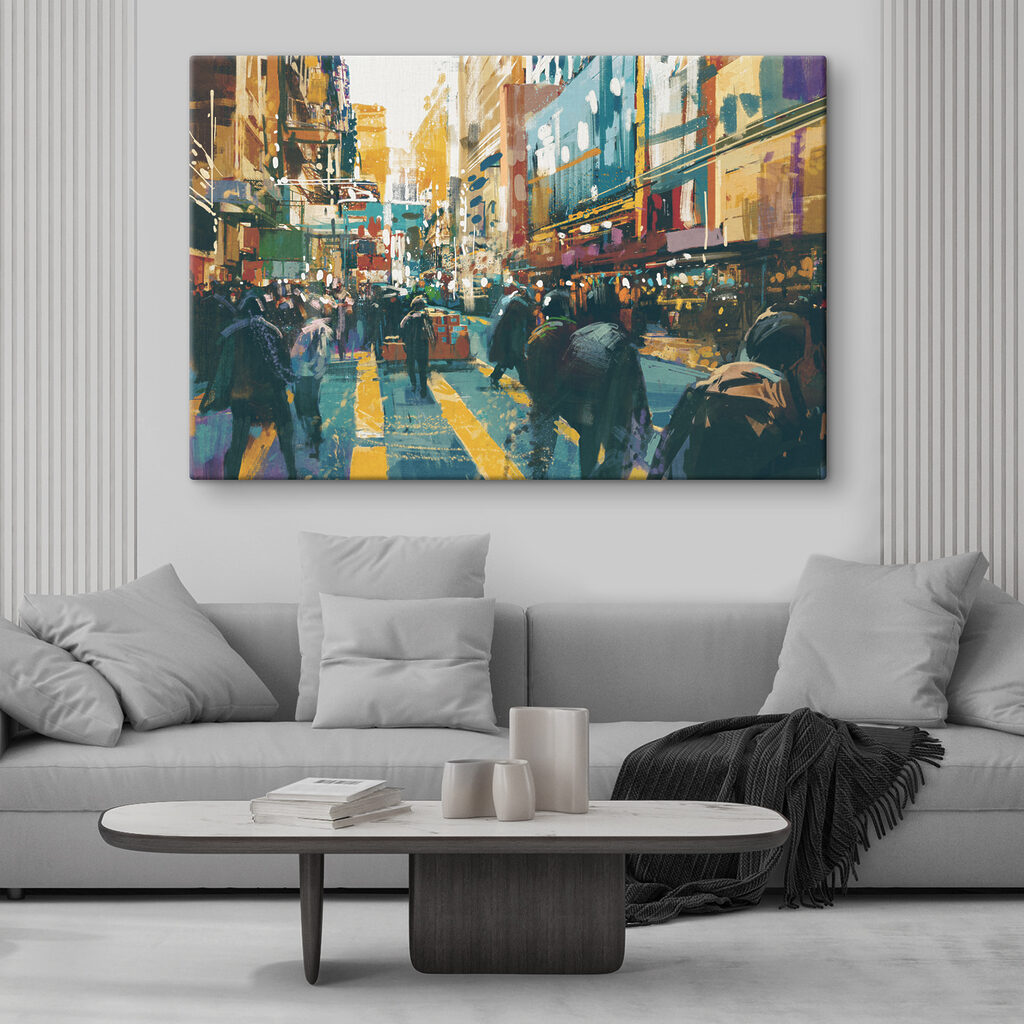 Rue commerçante animée — intérieur 2