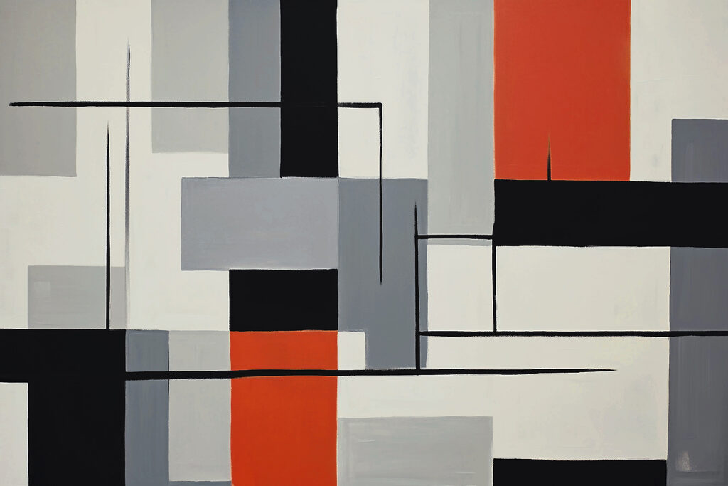 Rectangles et lignes noires — motif complet
