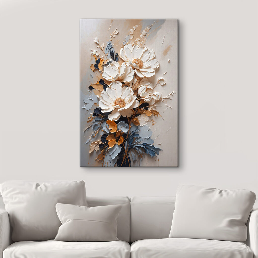 Fleurs en touches brisées — intérieur 2