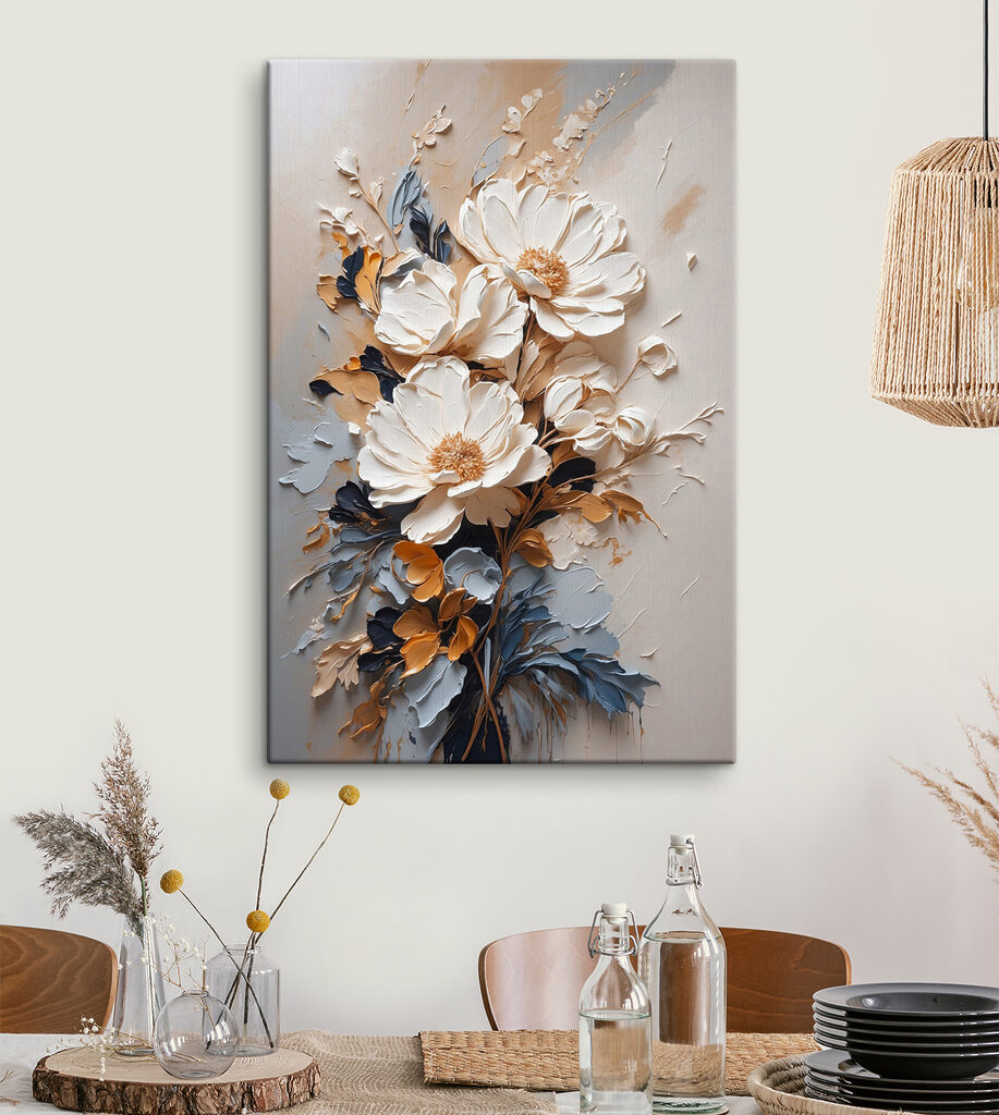 Fleurs en touches brisées — intérieur 1
