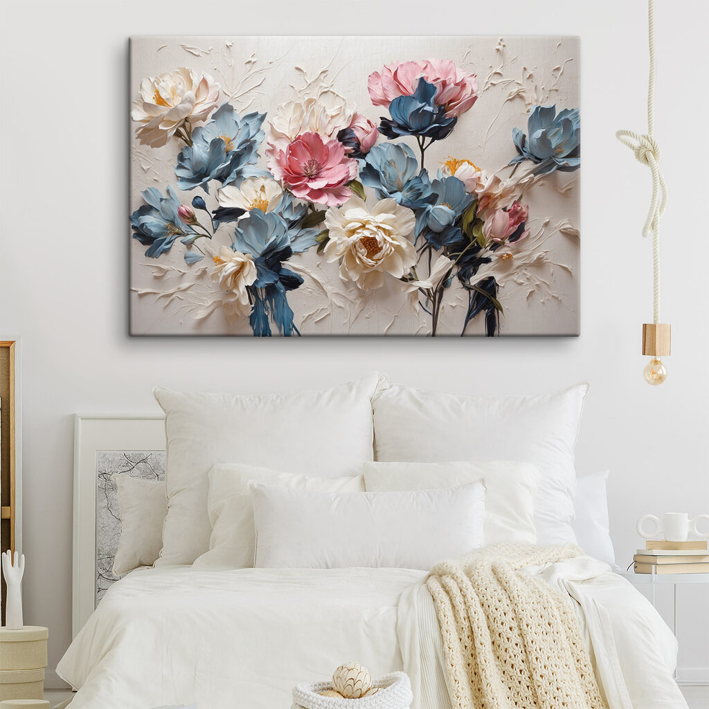 Fleurs bleues et roses — intérieur 2