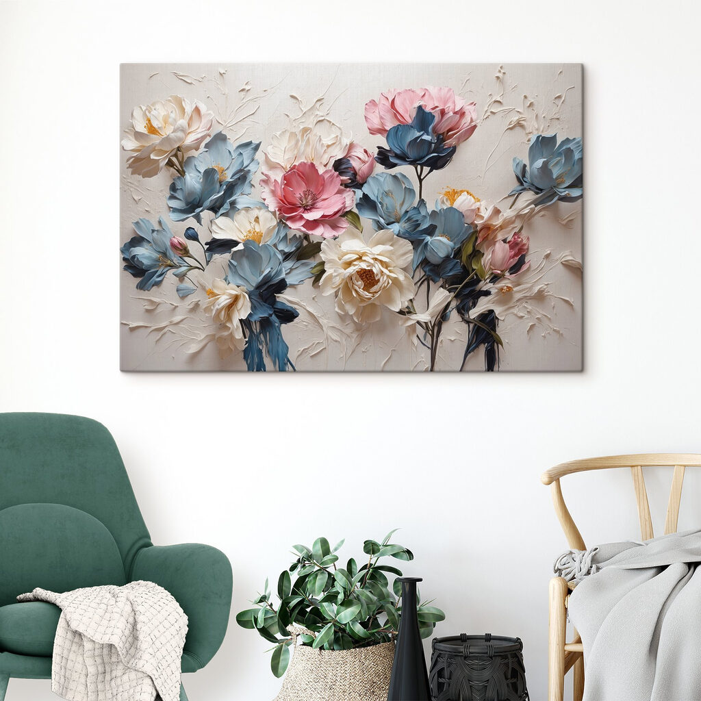 Fleurs bleues et roses — intérieur 4