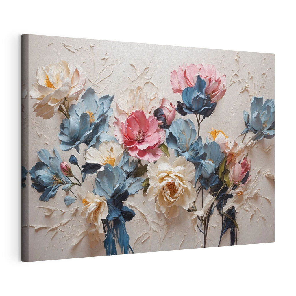 Fleurs bleues et roses — vue du produit