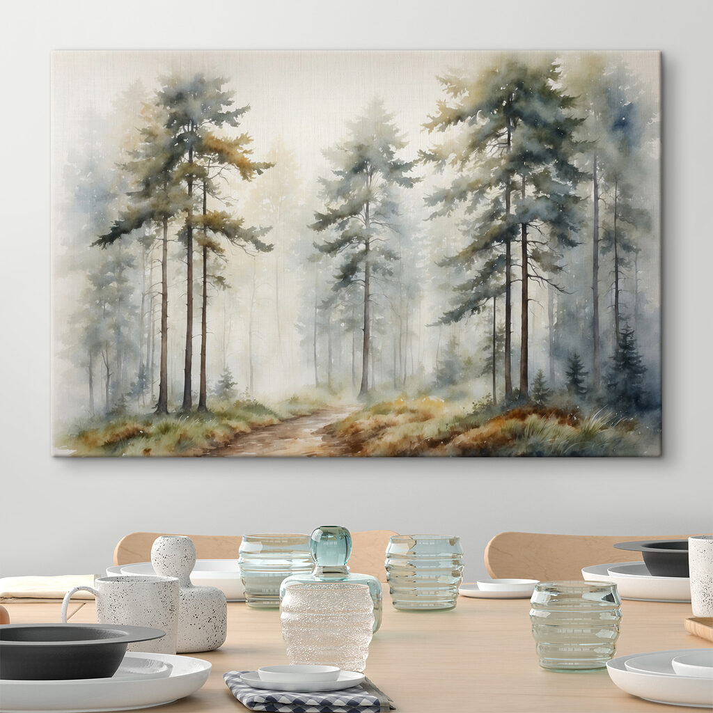 Forêt brumeuse à l’aquarelle — intérieur 3