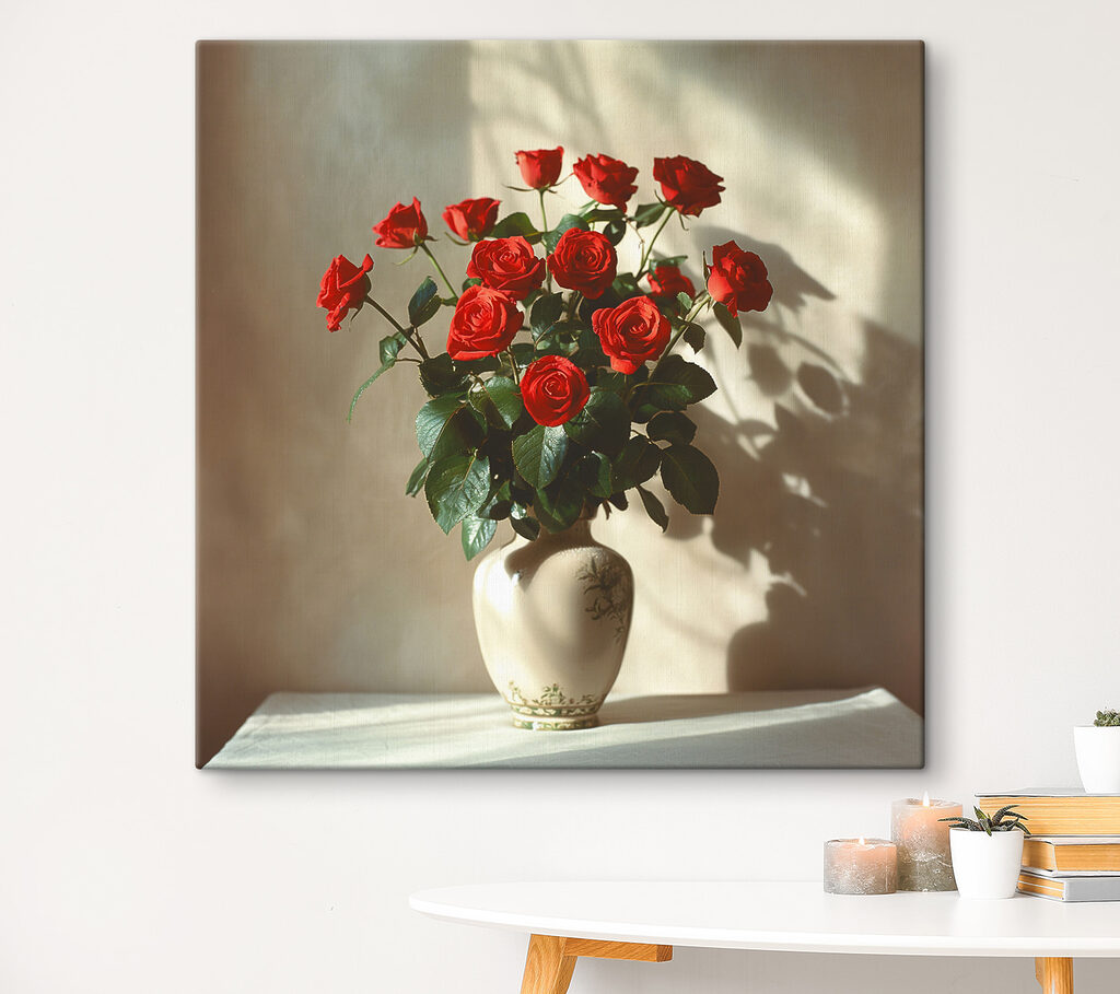Vase de roses rouges — intérieur 3
