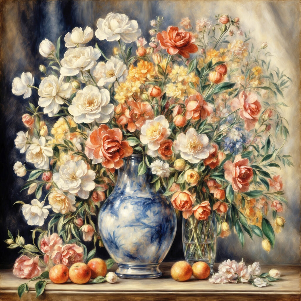 Bouquet et petits fruits — motif complet
