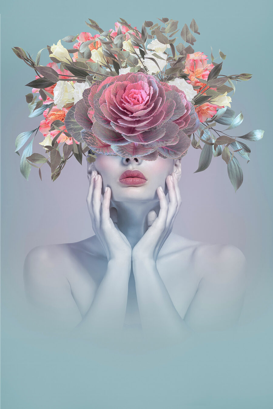 Rose devant les yeux — motif complet