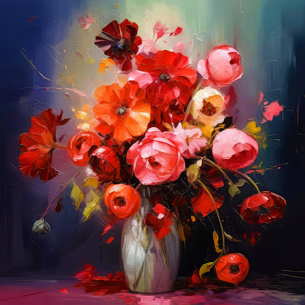 Bouquet éclatant — motif complet