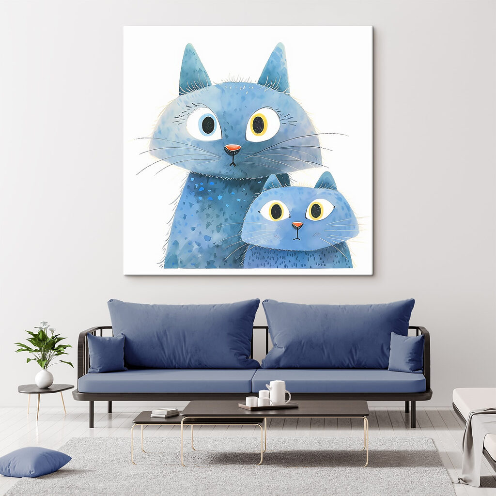 Regards de chats bleus — intérieur 3
