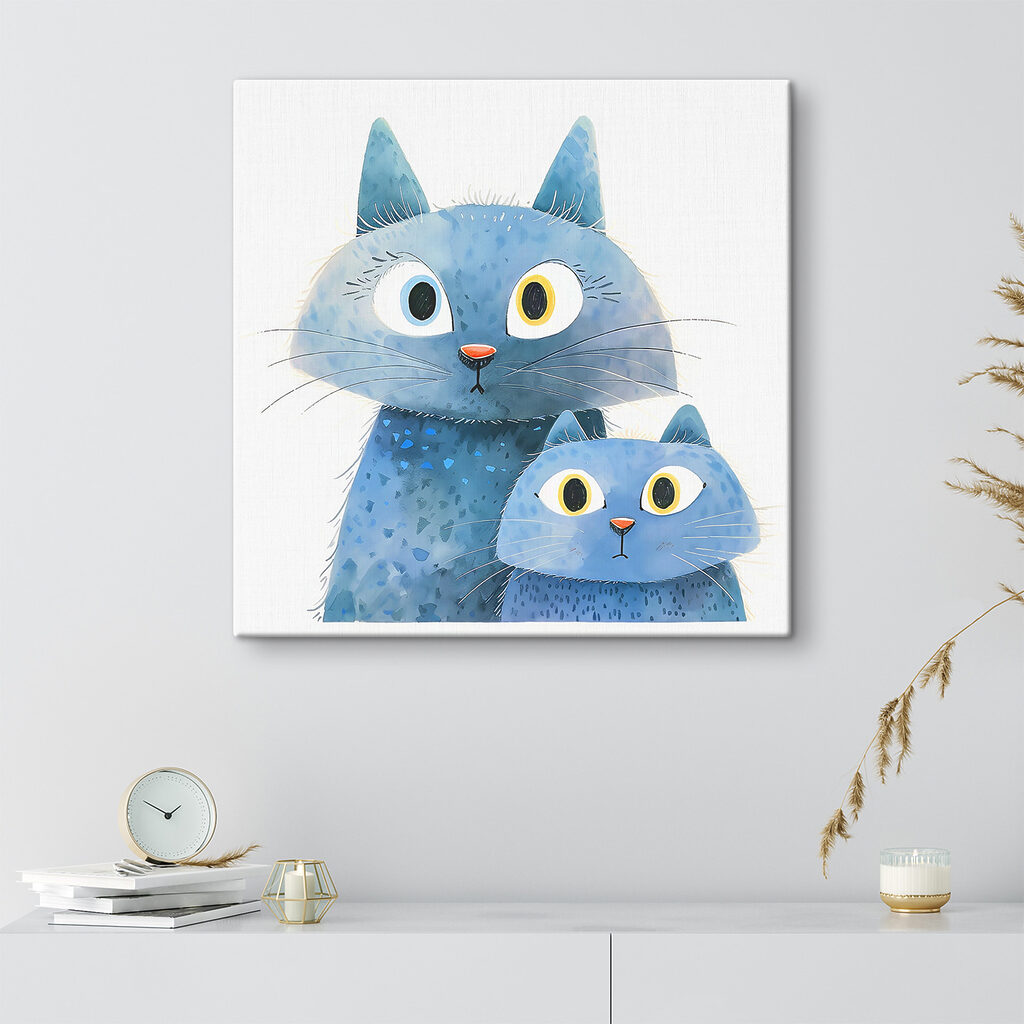 Regards de chats bleus — intérieur 1